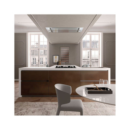 Hotte plafond ROBLIN INSPIRATION 1000 VERRE BLANC