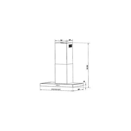 Hotte décorative murale FABER TSP 900 INOX
