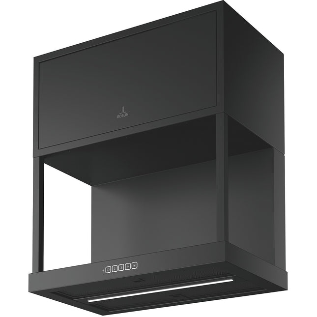 Hotte décorative murale ROBLIN PARTITION 600 NOIR MAT