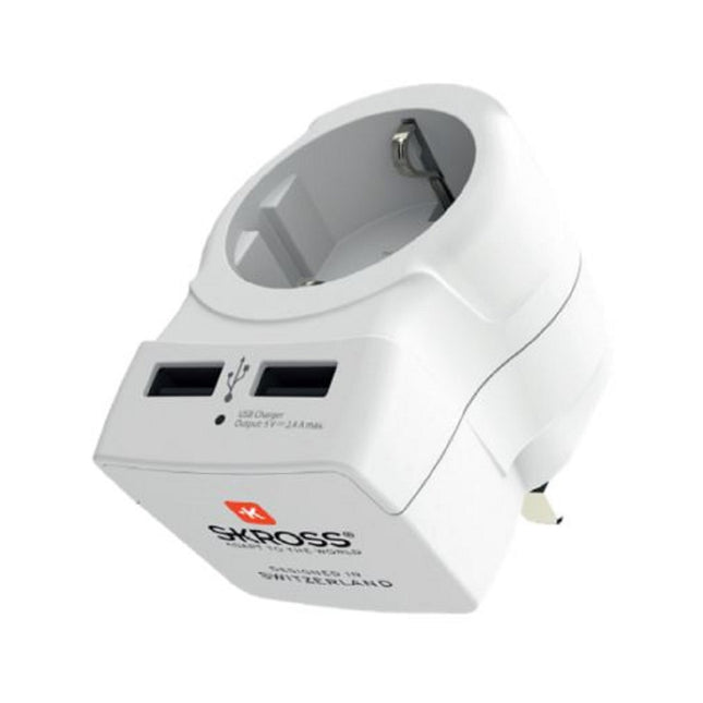 Adaptateur de voyage SKROSS Europe vers Angleterre + USB