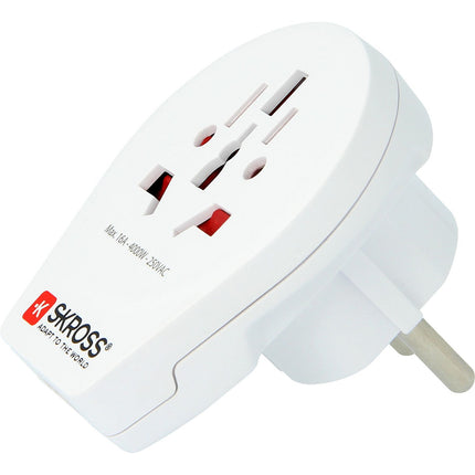 Adaptateur de voyage SKROSS Monde vers Europe +1 USB-A