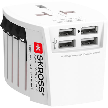 Adaptateur de voyage SKROSS Universel 4 USB