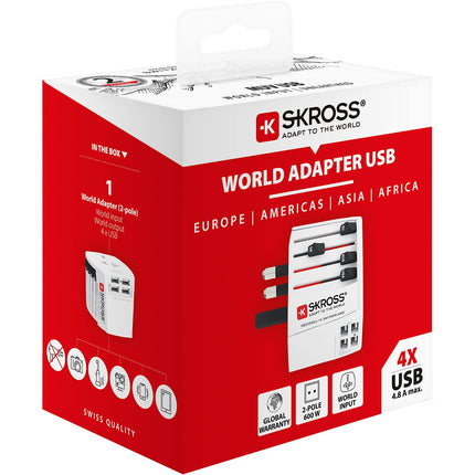 Adaptateur de voyage SKROSS Universel 4 USB