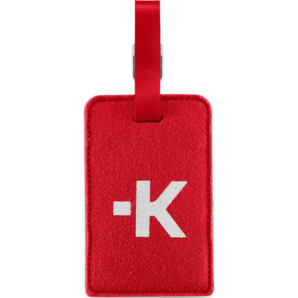 Etiquette de transport SKROSS pour 2 valises cuir rouge