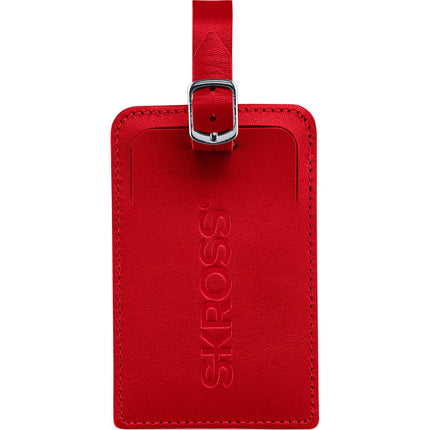 Etiquette de transport SKROSS pour 2 valises cuir rouge