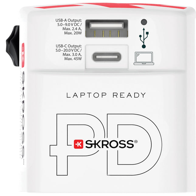 Adaptateur de voyage SKROSS chargeur monde 45 W + cable