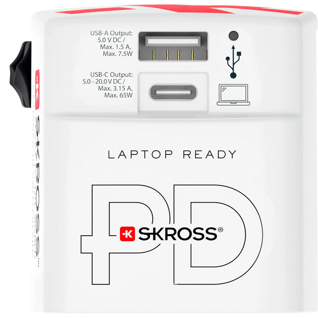 Adaptateur de voyage SKROSS chargeur monde 45 W + cable