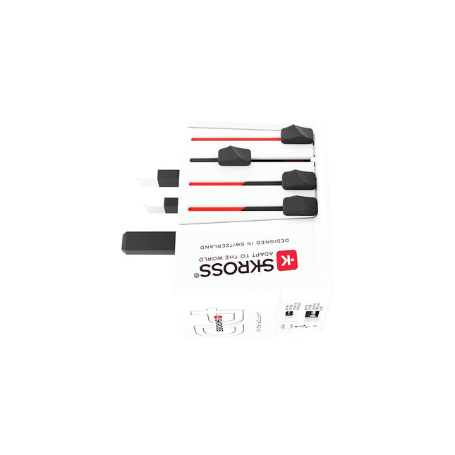 Adaptateur de voyage SKROSS 150 pays 30W + USB 3 ports