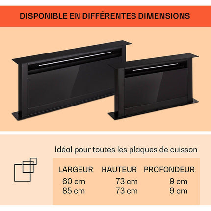 Hotte escamotable KLARSTEIN Royal Flush Eco 90cm 714m³/h A+