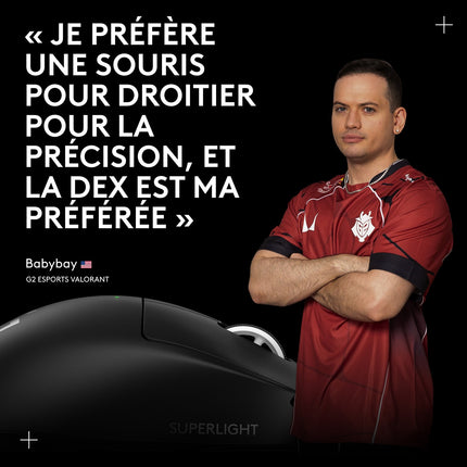 Souris Gamer Sans Fil LOGITECH PRO X SUPERLIGHT 2 DEX LIGHTSPEED