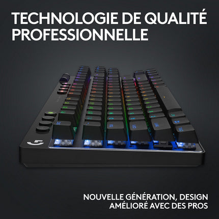 Clavier gamer sans fil LOGITECH Pro X LIGHTSPEED TKL Tactile Noir