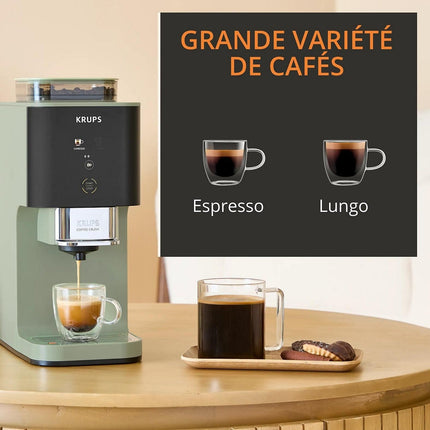 Expresso Broyeur KRUPS Coffee Crush, Machine à café à grains, ultra compacte SA401LE0