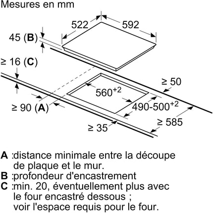 Plaque vitrocéramique BOSCH PKM611BB8E