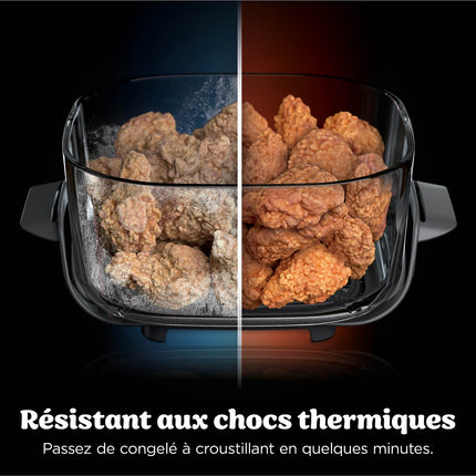 Friteuse sans huile NINJA CRISPi PRO 7-en1, 2 récipients en verre de 5.7 et 2.3L, AS101EULG