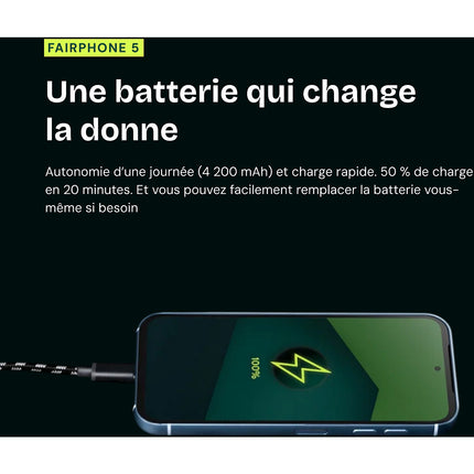Smartphone FAIRPHONE Durable Génération 6 - 256Go 5G
