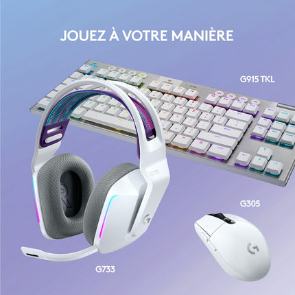 Casque gamer LOGITECH G733 Lightspeed White