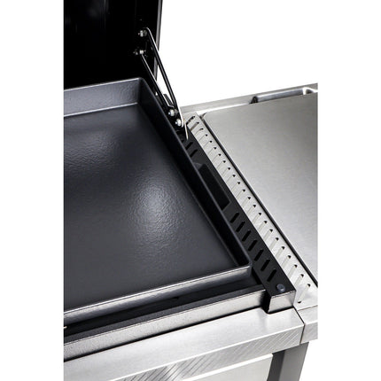 Plancha gaz WEBER black 3 brûleurs sur chariot, 76x46 cm