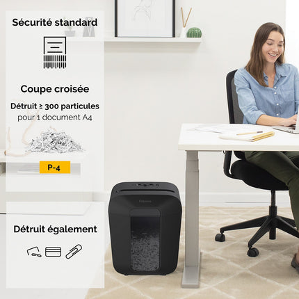 Destructeur FELLOWES MICROSHRED LX45 NOIR