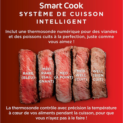 Grille-viande NINJA Foodi Air Grill EG351 gris thermosonde à poser, 25.5x24.5 cm