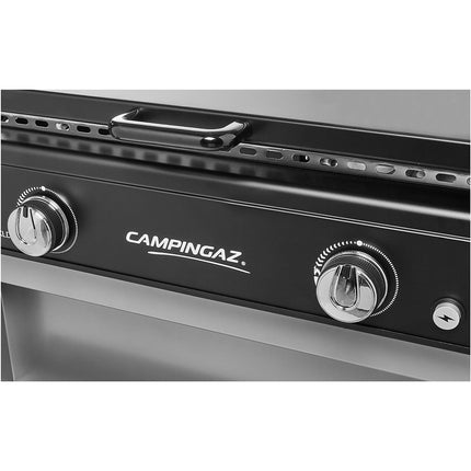 Plancha gaz CAMPINGAZ BLUE FLAME EXLD 2 brûleurs sur chariot, 60x40 cm