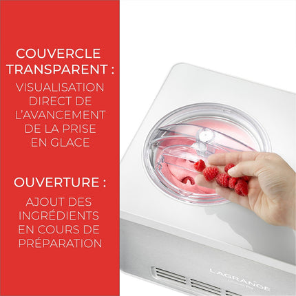Turbine à glace LAGRANGE Glaces Pro 2L double cuve 419022