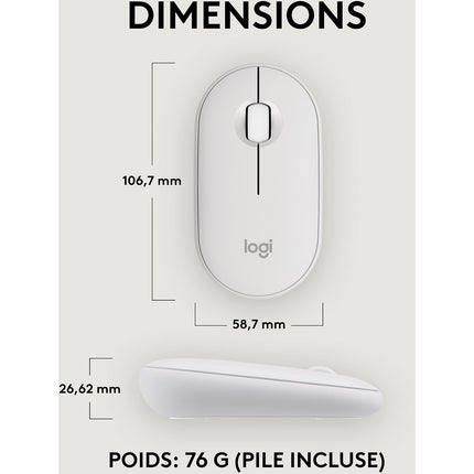 Souris sans fil LOGITECH Pebble 2 M350s Graphite