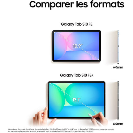 Tablette Android SAMSUNG Pack Galaxy Tab S10 FE 128Go avec Galaxy IA + BookCover Keyboard Slim + S Pen inclus