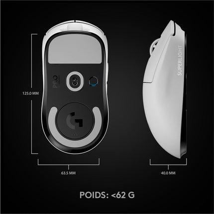 Souris Gamer Sans Fil LOGITECH G PRO X SUPERLIGHT 2 LIGHTSPEED