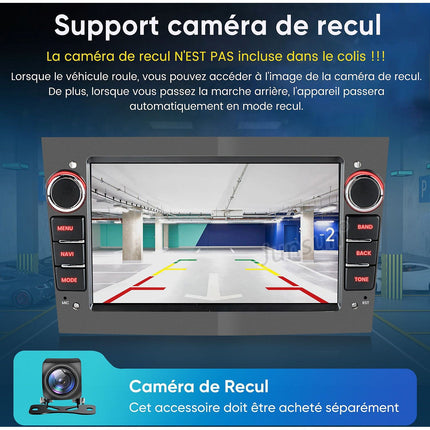 Autoradio connecté JUNSUN pour Opel Corsa D/Astra H Gris 7"Carplay