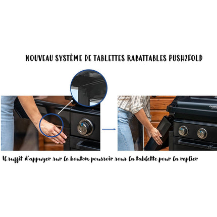 Barbecue gaz CAMPINGAZ Onyx 4S noir 4 brûleurs sur chariot, 72x46 cm
