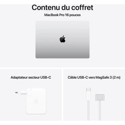 Ordinateur Apple MACBOOK Pro 16" Puce M4 Max CPU 14 / GPU 32 coeurs Mémoire RAM 36Go Stockage 1To SSD XDR