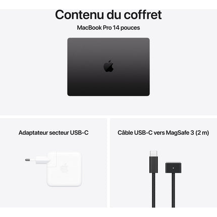 Ordinateur Apple MACBOOK Pro 16" Puce M4 Max CPU 14 / GPU 32 coeurs Mémoire RAM 36Go Stockage 1To SSD XDR