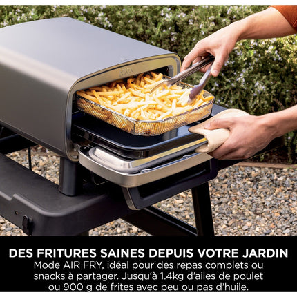 Four à pizza électrique NINJA MO201EU inox noir pizza 30 cm, fonction air fryer, thermostat digital Reconditionné