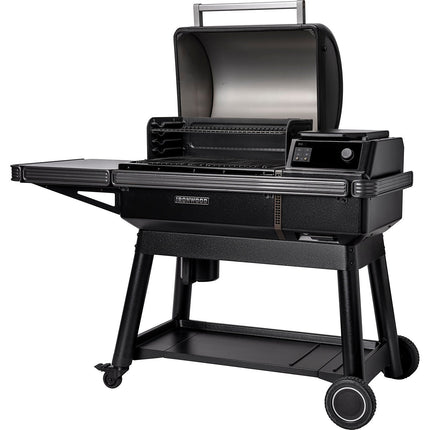 Barbecue pellet LE MARQUIER IRONWOOD noir sur chariot 76 cm