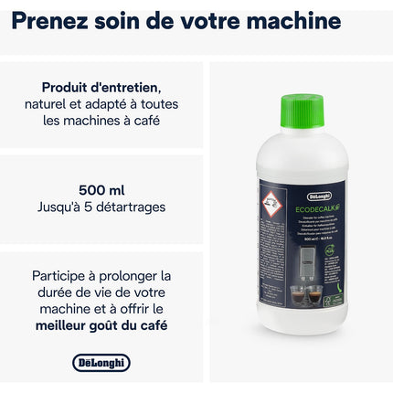 Détartrant anti-calcaire DELONGHI expresso broyeur 12 mois