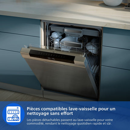 Blender PHILIPS HR2672/02 Blender mixeur bleu Série 3000, x2 gourdes Blend & Go 0.6L, 350W