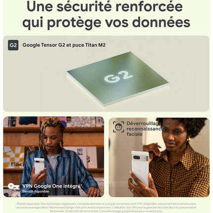 Smartphone GOOGLE Pixel 7 Vert 128Go 5G Reconditionné