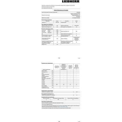 Congélateur coffre LIEBHERR CFE1870-26