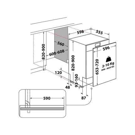 Lave vaisselle encastrable WHIRLPOOL WH6ITA14B1N6LW