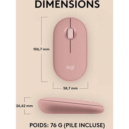 Souris sans fil LOGITECH Pebble 2 M350s Graphite