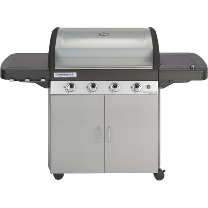 Barbecue gaz CAMPINGAZ 4 Séries Classic LXS inox noir 4 brûleurs sur chariot, 78x45 cm