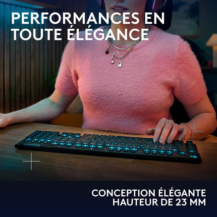 Clavier gamer sans fil LOGITECH G915 X Lightspeed Clicky Noir