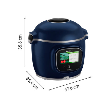 Cookeo MOULINEX CE943410 bleu touch wifi pro balance integrée 6 L, 13 modes de cuisson, 250 recettes