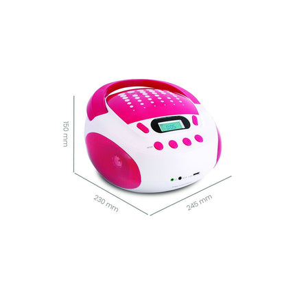 Lecteur CD METRONIC Lecteur CD MP3 Pop Pink avec port USB -