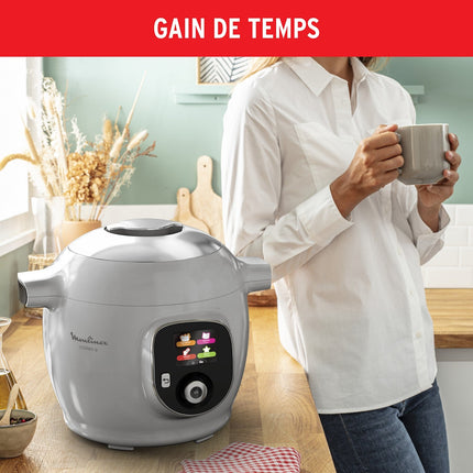 Cookeo MOULINEX CE854B10 gris 6 L, 6 modes de cuisson, 80 recettes