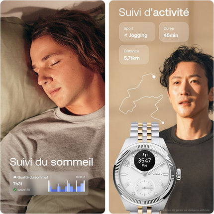 Montre santé WITHINGS Scanwatch Nova Brilliant 39mm Gold