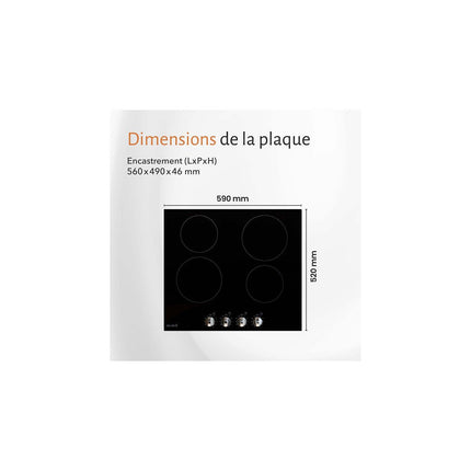 Plaque vitrocéramique BELDEKO TV4V-154