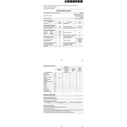 Réfrigérateur 1 porte encastrable LIEBHERR IRSe1220-2