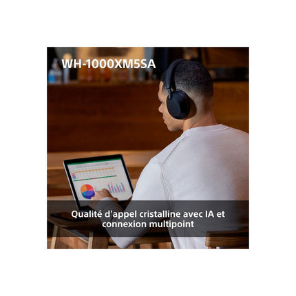 Casque SONY WH-1000XM5SA Noir Etui souple