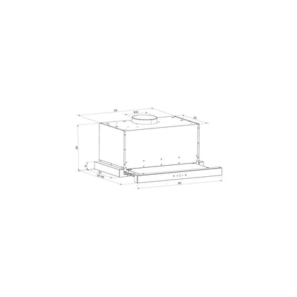 Hotte casquette KLARSTEIN Vinea casquette 60cm 610m³/h CEE A inox